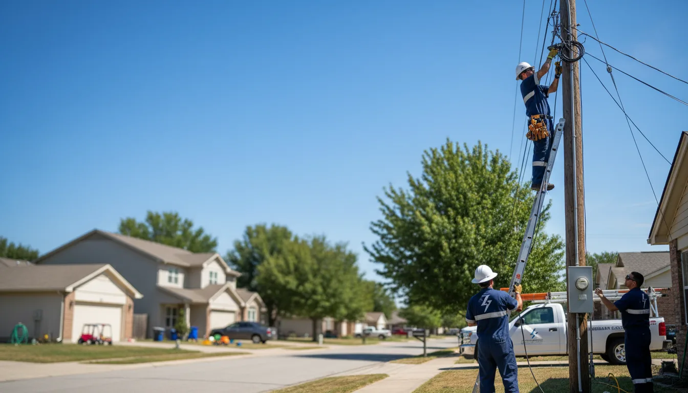 Residential electrician providing installation services in Azle, TX
